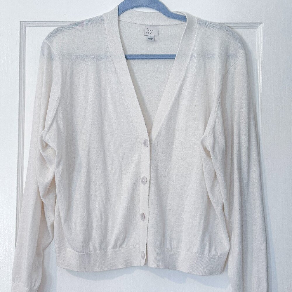 Lightweight White Cardigan